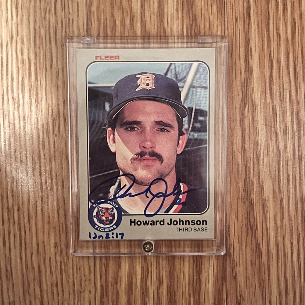 1983 Fleer Howard Johnson #332 In Person Auto (MISC10)